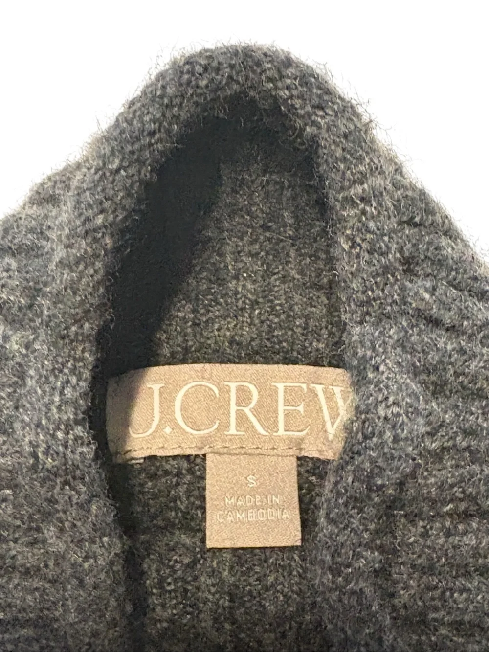 J. Crew Cable Knit Rollneck Sweater in Supersoft Yarn Size Small Gray Cozy Fall